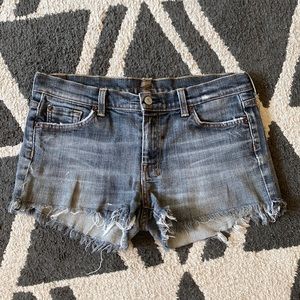 7 for All Mankind Black Denim Shorts